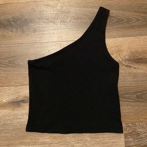 American Eagle One Shoulder Ribbed Top